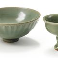A  ‘Longquan’ celadon stemcup and bowl, Yuan and Early Ming dynasty