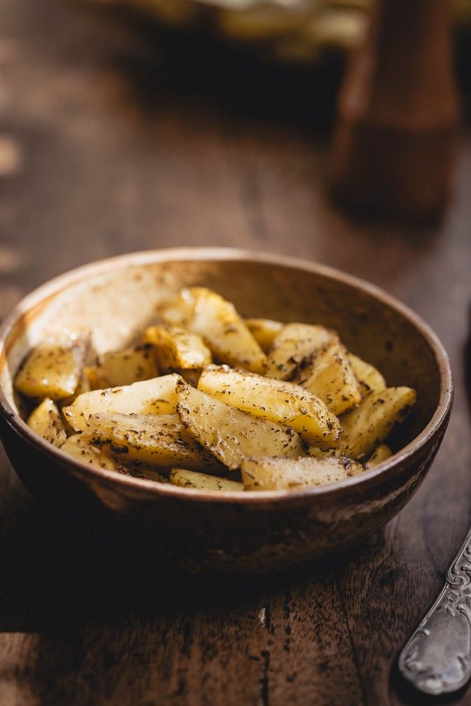 pommes de terre au four, PDT moelleuses, fondantes, recette facile, huile d'olive, herbes de provence