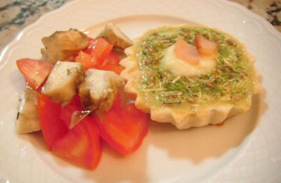 Tarlettes salées aux courgettes sésame et origan