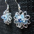 B.O. fleurs de cristal Swarovski (bleues)