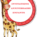 INVITATIONS "ANNIVERSAIRE ENFANTS"