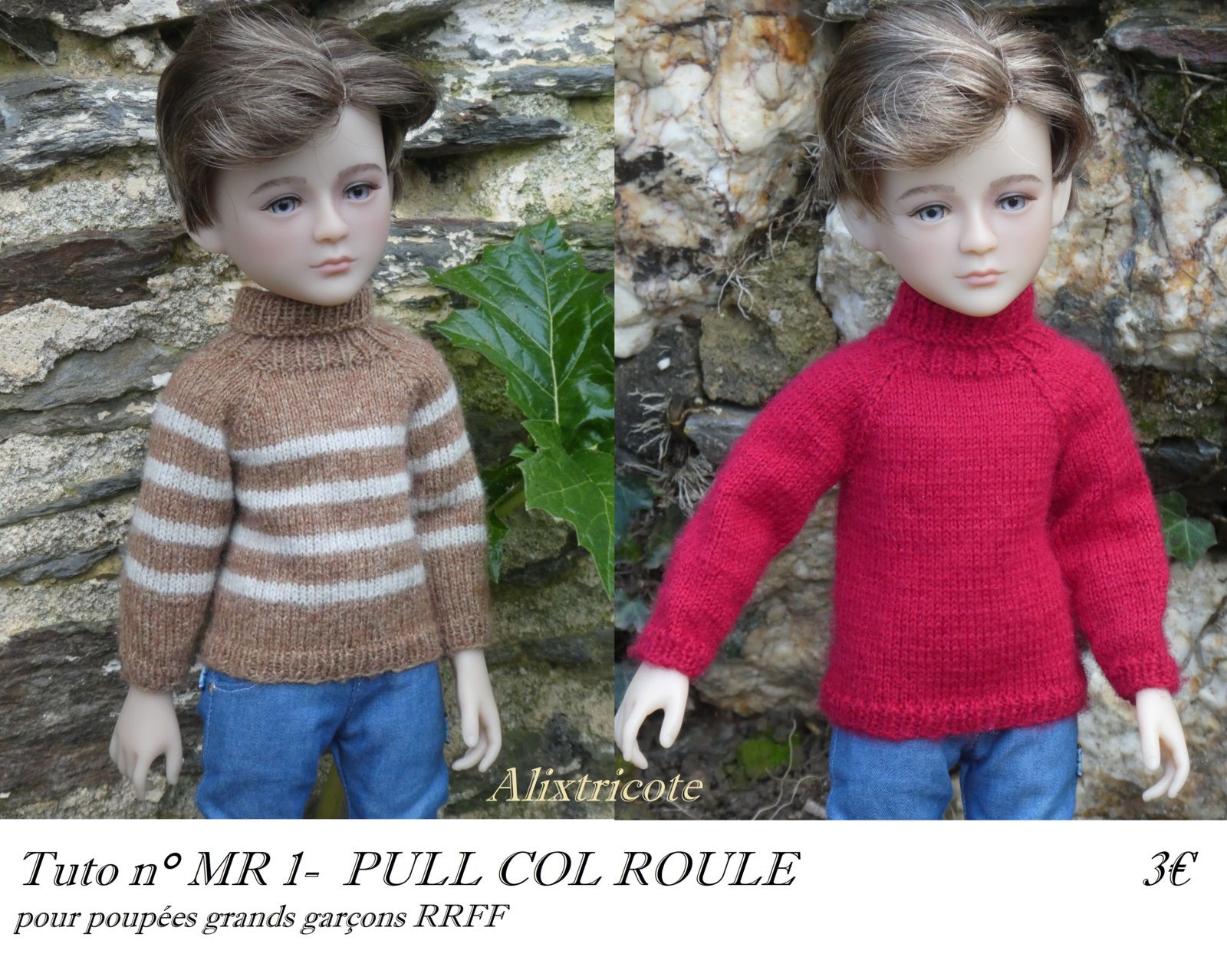 Tuto n° MR 1  pull col roulé 