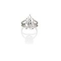 A fine pear-shaped diamond ring 