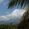 feu sur le volcan éteint