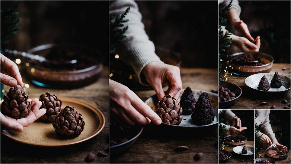 pommes de pin au chocolat, brownies, céréales au chocolat, cadeau gourmand à offrir pour noel, gouter maison