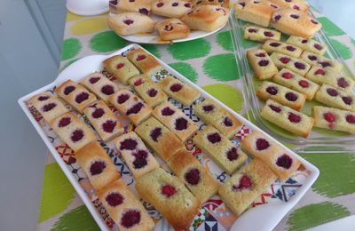 Financiers framboises/framboises pistaches