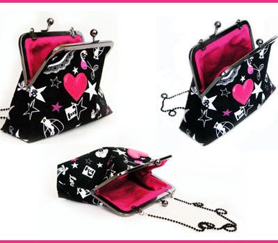 Mini Sac ♦RétroRock♦Petit sac à