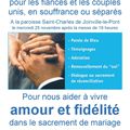 Vivons la fidélité dans le sacrement de mariage