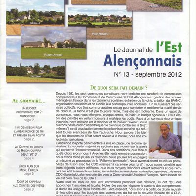 Bulletin d'information n° 13 - septembre 2012