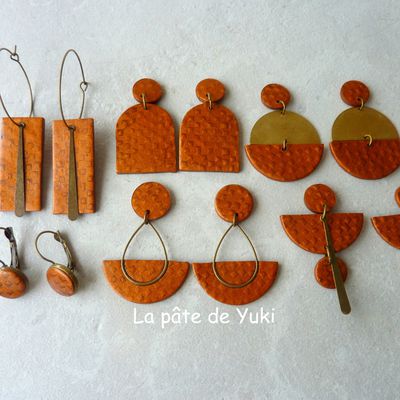 Boucles d'oreilles "Mariage cuivré"