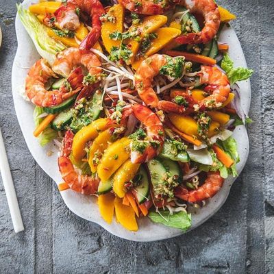 Salade indienne d'écrevisses et mangue