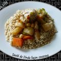 Sauté de dinde, façon couscous