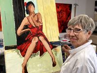 "Les 4 jours de stage du 5, 6, 7 et 8 août, dédiés à la peinture acrylique au couteau, sont terminés aujourd'hui. L'ambiance, la bonne humeur et le sérieux dans l'exécution des toiles étaient parfait "Merci à tous les participants pour le bon déroulement de ce stage.""