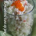 Salade de chou blanc au saumon fumé et pomme verte