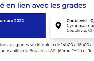 Stage de préparation aux grades - 27 Nov. à Coublevie