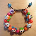 Bracelet pour enfant petites têtes multicolores