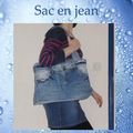 Sac en jean et porte-cartes