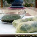 Un produit, deux blogueuses : Rouleaux " vert de printemps " sauce japonaise 