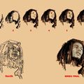 Illustration - Différentes étapes de création de "Bob Marley"