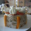 gateau salade de riz macédoine surimi thon