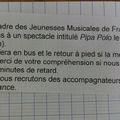 Jeunesses Musicales de France - Jeudi 18/05/2017 (classe de CE1-CE2)