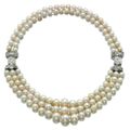 Pearl and diamond necklace