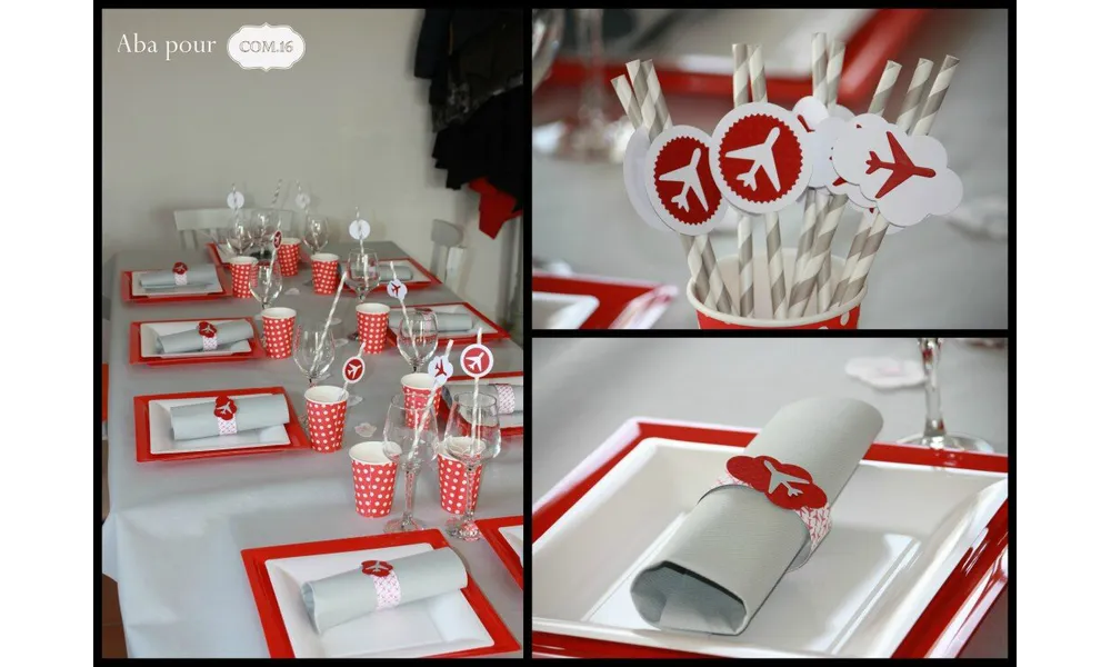 DECO D'ANNIVERSAIRE THEME AVION