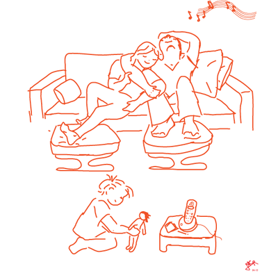 Intimité sur canapé