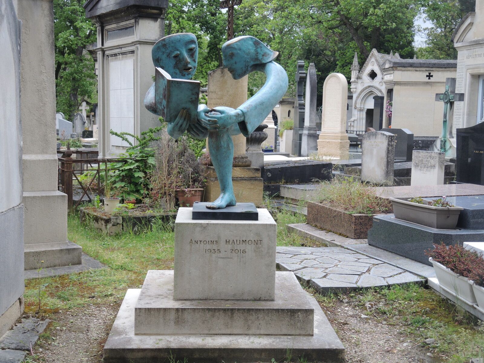 Paris, cimetière Montparnassse, Tombe de Antoine Haumont (75)