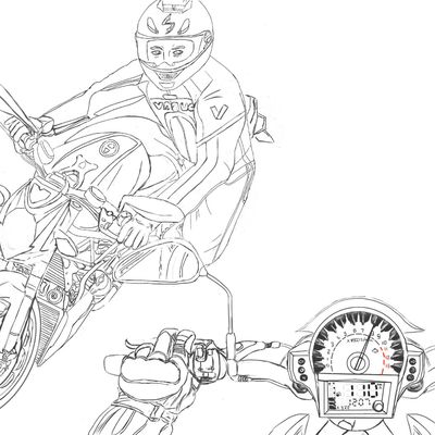 Tutorial : Dessin Balade en moto.