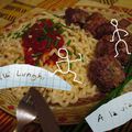 Fusilli Lunghi aux boulettes de viande