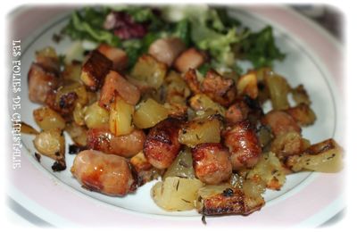 Pommes de terre et saucisses à l'Airfryer