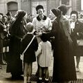 Visite de la reine Fabiola au Sacré-Coeur d'Ixelles (1967 ? 1968 ?) 