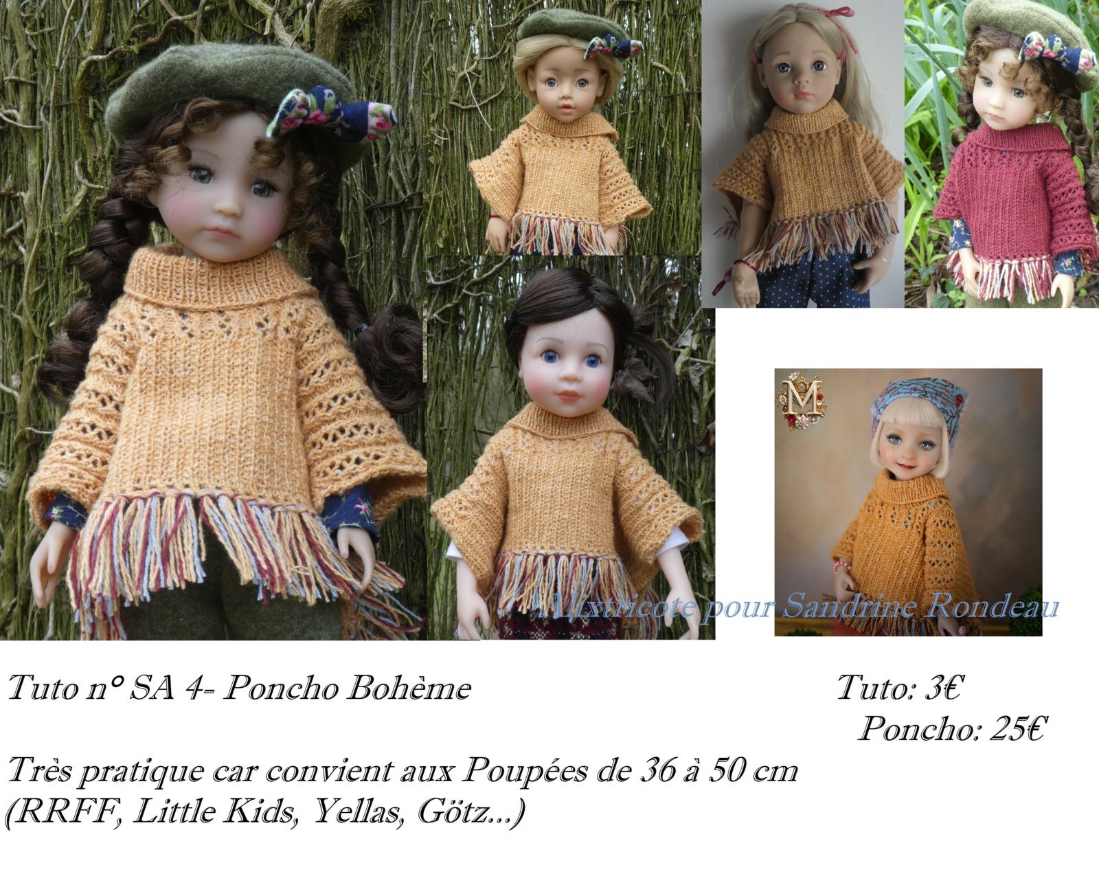 Tuto n° SA 4 poncho Bohème 