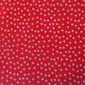 coupon tissu patchwork graphique motif étoiles, rouge, blanc, env. 50x50 cm