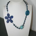 Collier bleu nuancé