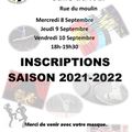 Inscriptions FJEP Saison 2021-2022