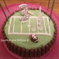 Gâteau d'anniversaire theme Rugby