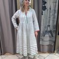 ROBE EKA RAYEE CREME ET TAUPE