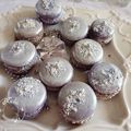 Idées Fêtes de Noël: "Macarons mûre et noix de coco", meringue à la française, ganache chocolat blanc.....