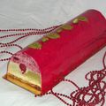 Bûche pistache - framboise 