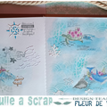 Pas à pas d'une double page art journal "Escale maritime" par Fleur de Vigne