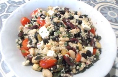 Salade de millet au 3 haricots