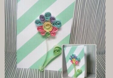 MR PINCEAU A FAIT UNE JOLIE CARTE EN QUILLING