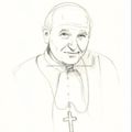 Portrait Jean-Paul II au crayon