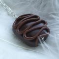 Collier " bouchée chocolatée"