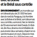 Incendie dans le Nord du Paraguay
