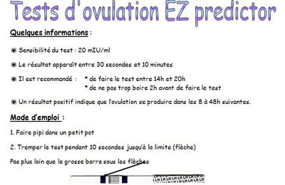 Mode d'emploi des tests d'ovulation (bandelette)