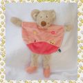 Doudou Peluche Plat Souris Beige Rose Hérisson Canard Tex Baby