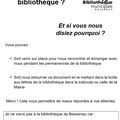 Enquête concernant les non adhérents à la bibliothèque